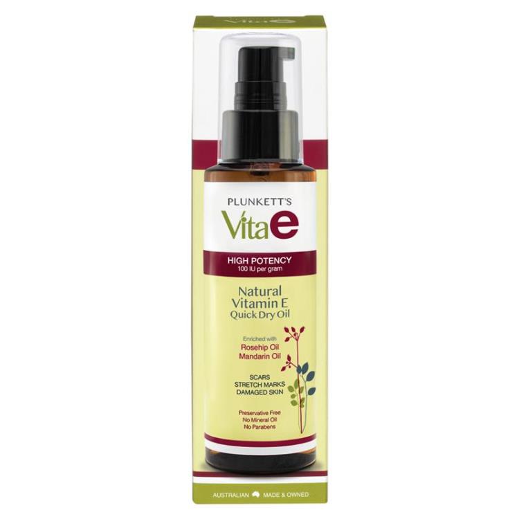 Plunketts Vita E Natural Vitamin E Quick Dry Oil 125ml