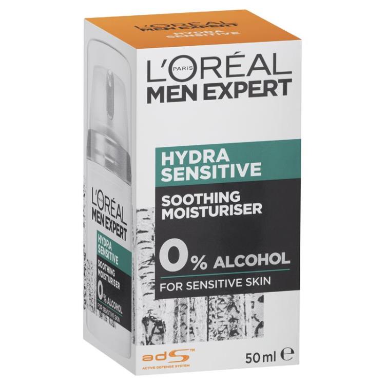 LOreal Men Expert Hydra Sensitive Moisturiser Cream 50mL