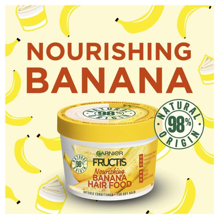 Garnier Fructis Hair Food Nourishing Banana 3-in-1 Mask Treatment For Dry Hair 390ml