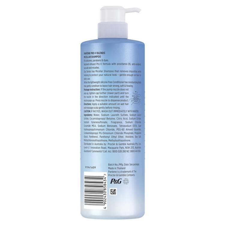 Pantene Pro V Blends Micellar Shampoo 530ml